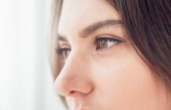 close up on a womans nose, 